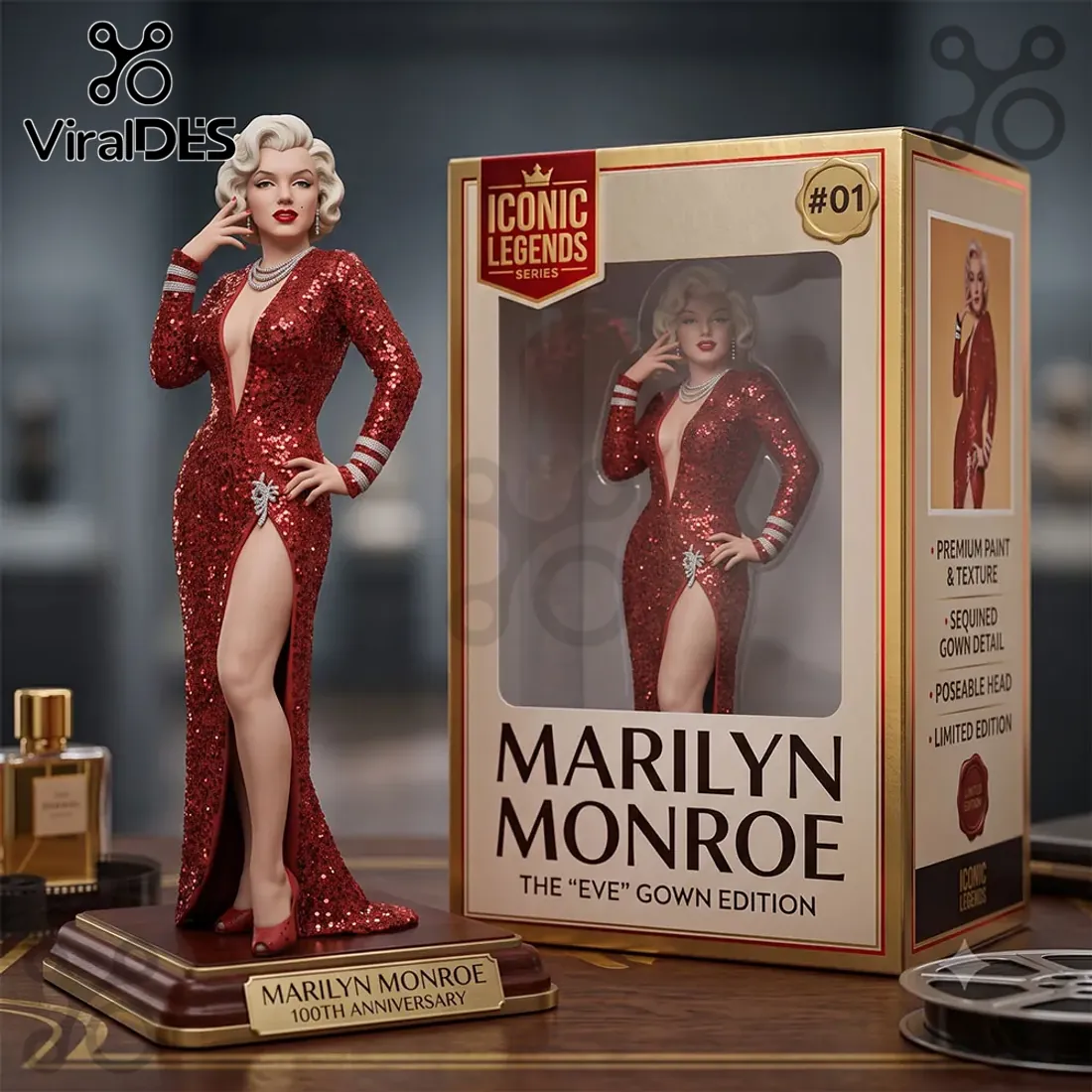Marilyn Monroe 100th Anniversary Eve Gown Collectible Statue Marilyn Monroe 100th Anniversary Eve Gown Collectible Statue
