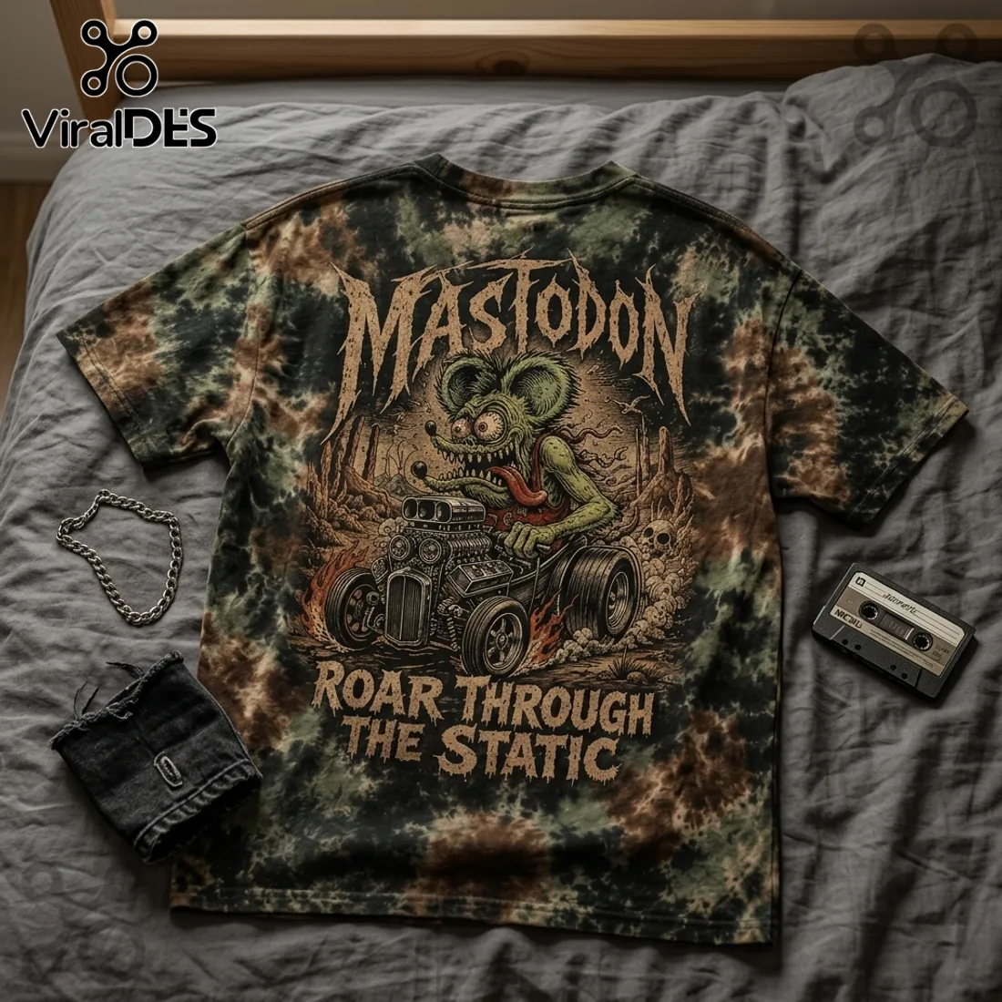 Mastodon Tie Dye Roar Through The Static T-Shirt Mastodon Tie Dye Roar Through The Static T-Shirt