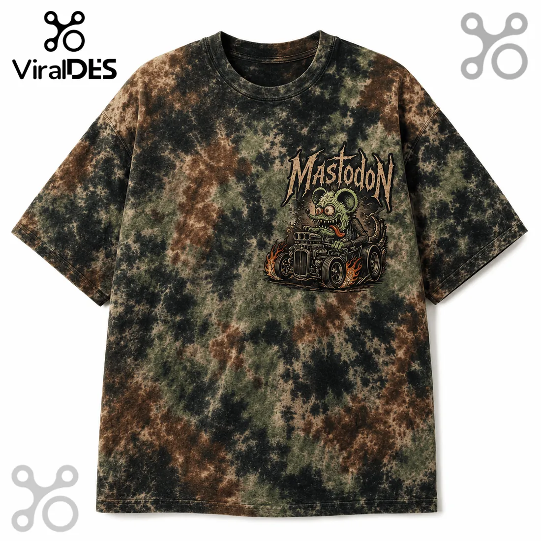 Mastodon Tie Dye Roar Through The Static T-Shirt Mastodon Tie Dye Roar Through The Static T-Shirt