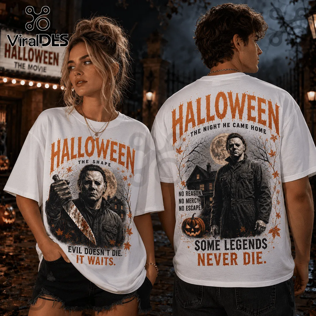Michael Myers The Shape Halloween Horror T-Shirt Michael Myers The Shape Halloween Horror T-Shirt