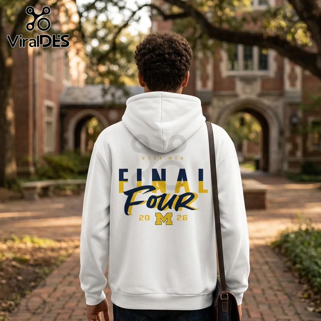Michigan Wolverines 2026 Final Four White Hoodie Michigan Wolverines 2026 Final Four White Hoodie