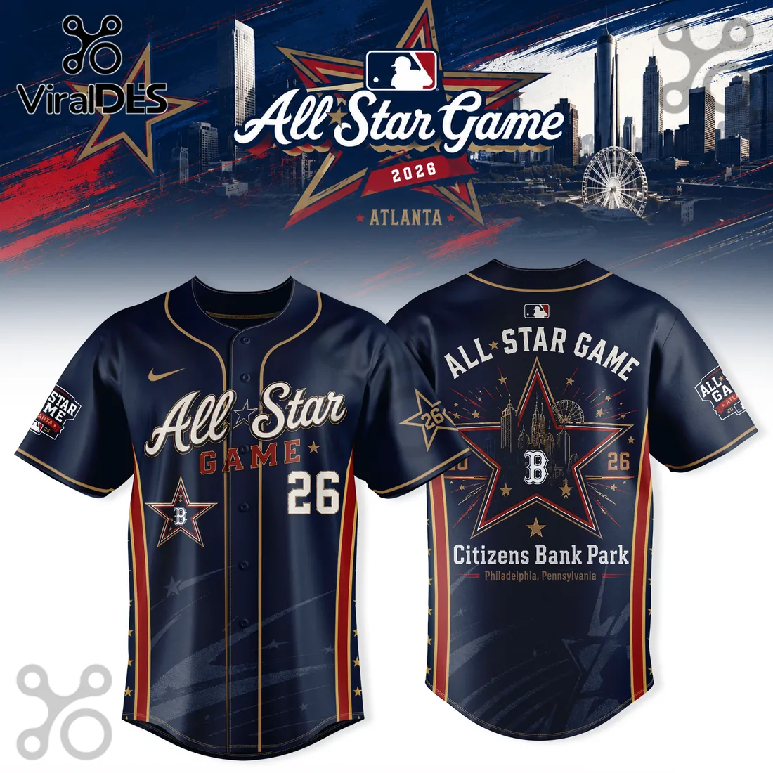 MLB All-Star Game Philadelphia Citizens Bank Park Baseball Jersey MLB All-Star Game Philadelphia Citizens Bank Park Baseball Jersey
