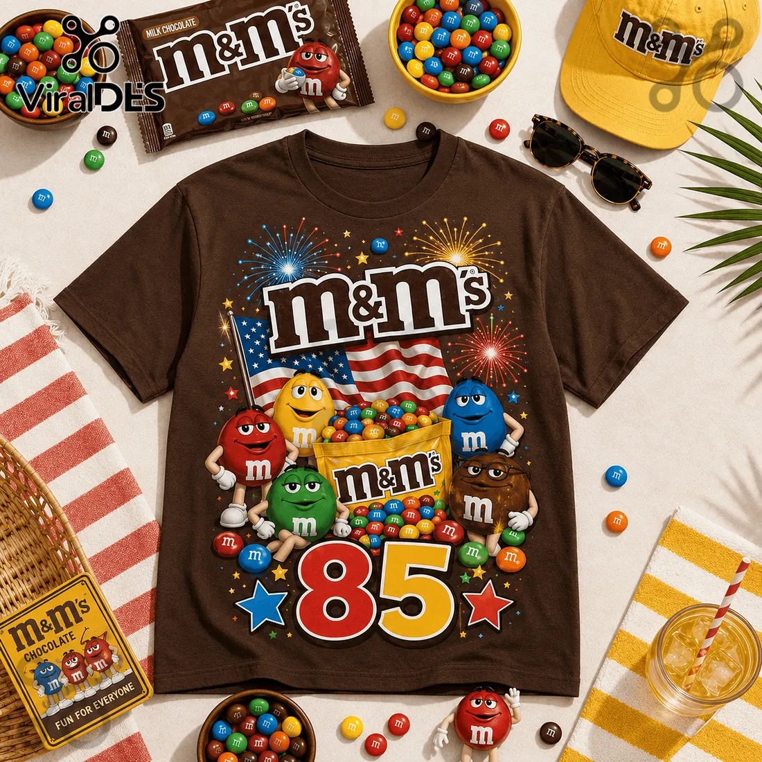 M&M’s 85th Anniversary Brown T-Shirt M&M’s 85th Anniversary Brown T-Shirt