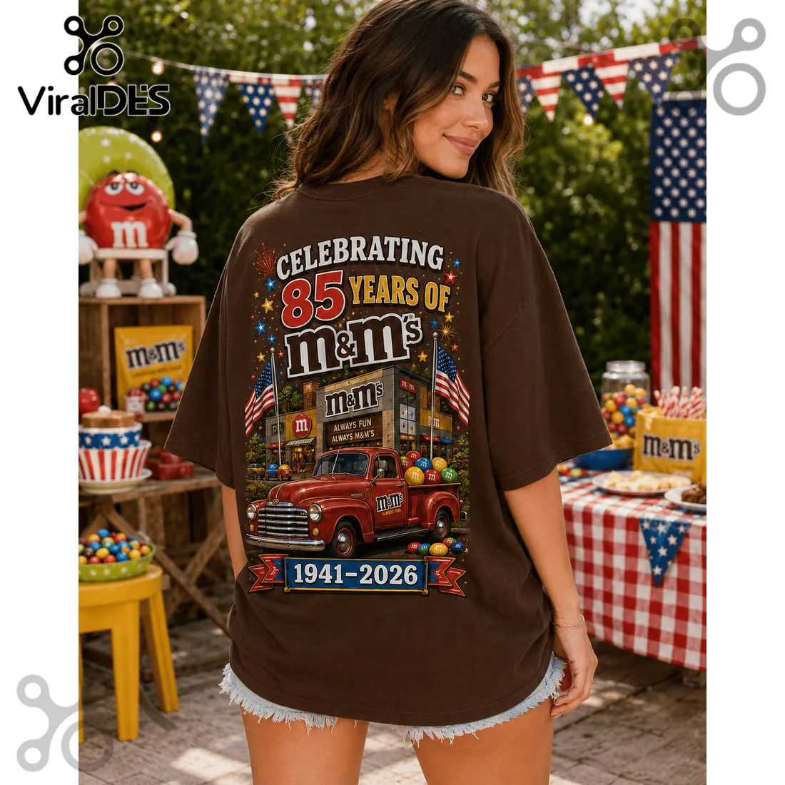 M&M’s 85th Anniversary Brown T-Shirt M&M’s 85th Anniversary Brown T-Shirt