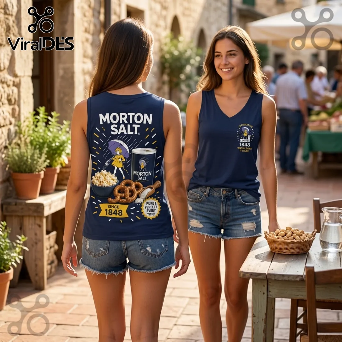 Morton Salt Vintage 1848 V-Neck Tank Top Morton Salt Vintage 1848 V-Neck Tank Top