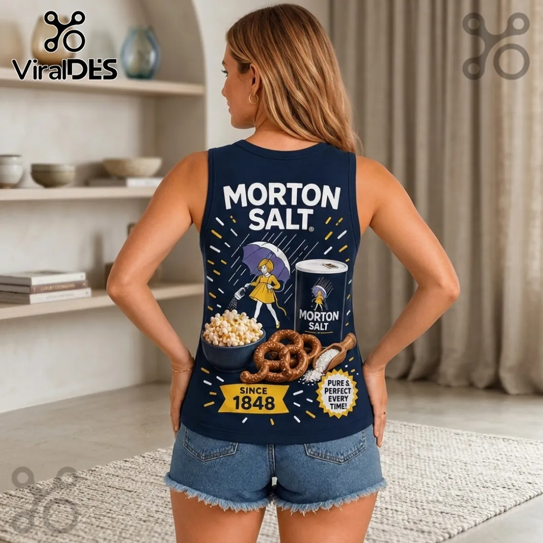 Morton Salt Vintage 1848 V-Neck Tank Top Morton Salt Vintage 1848 V-Neck Tank Top