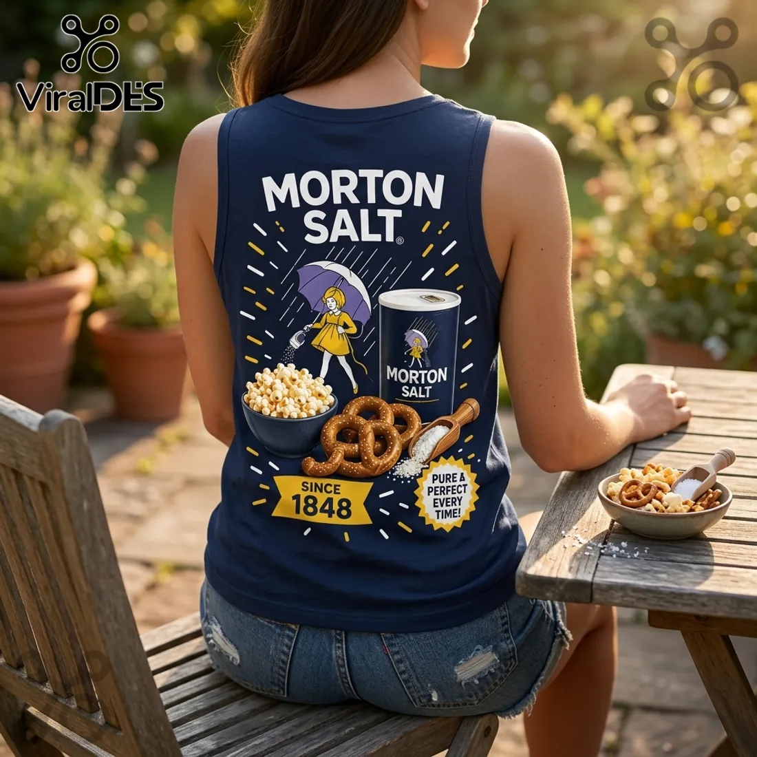 Morton Salt Vintage 1848 V-Neck Tank Top Morton Salt Vintage 1848 V-Neck Tank Top