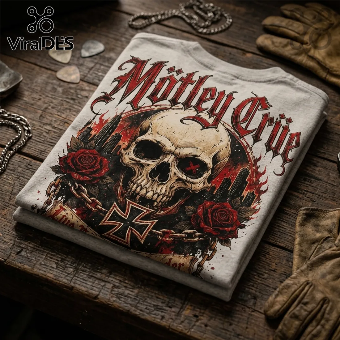 Motley Crue Live Fast Play Louder T-Shirt Motley Crue Live Fast Play Louder T-Shirt