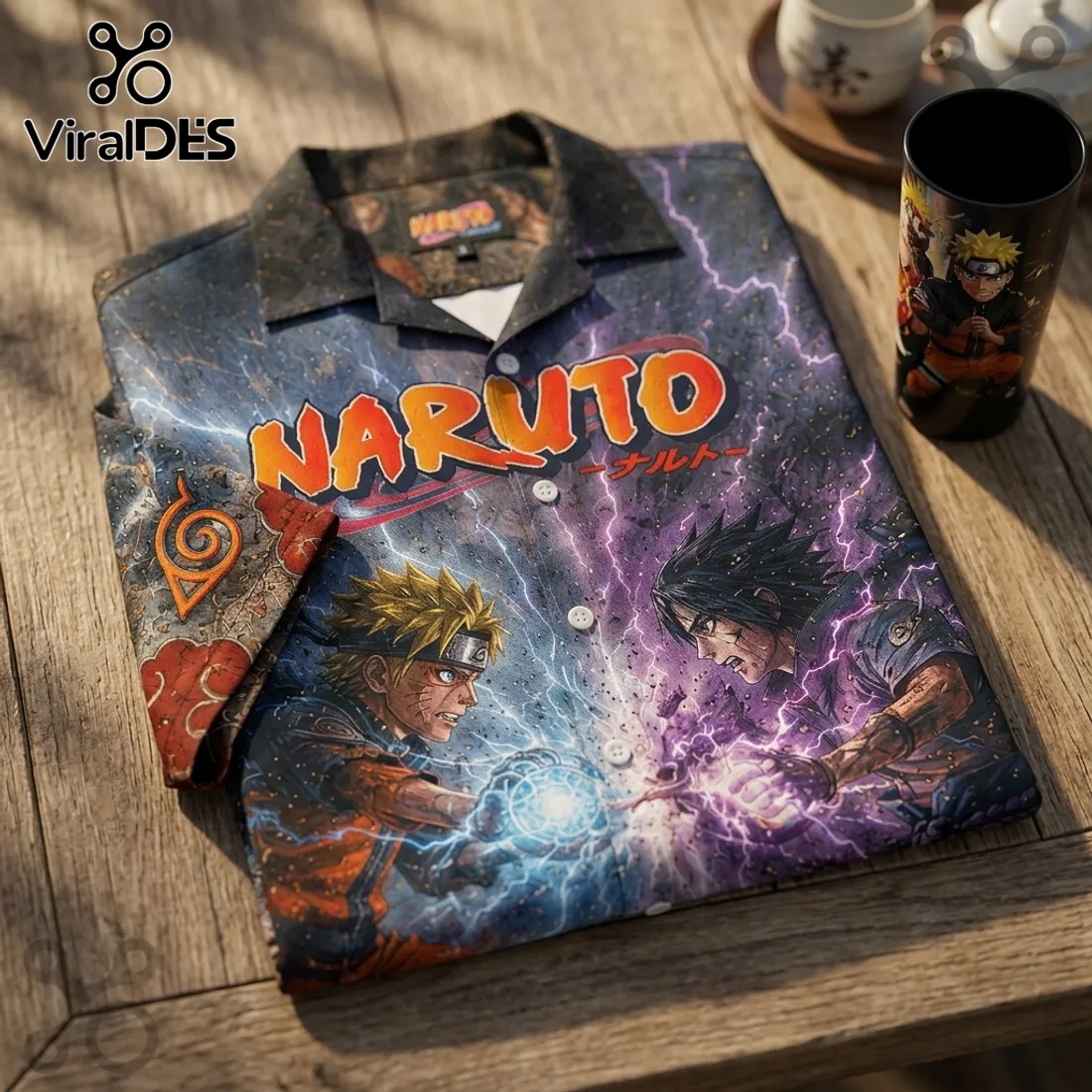 Naruto x Sasuke Final Battle Illustrated Hawaiian Shirt Naruto x Sasuke Final Battle Illustrated Hawaiian Shirt