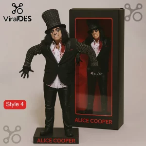 Alice Cooper Rock Legend Limited Edition Acrylic Plaque featuring the singer in a top hat and suit with blood stains.