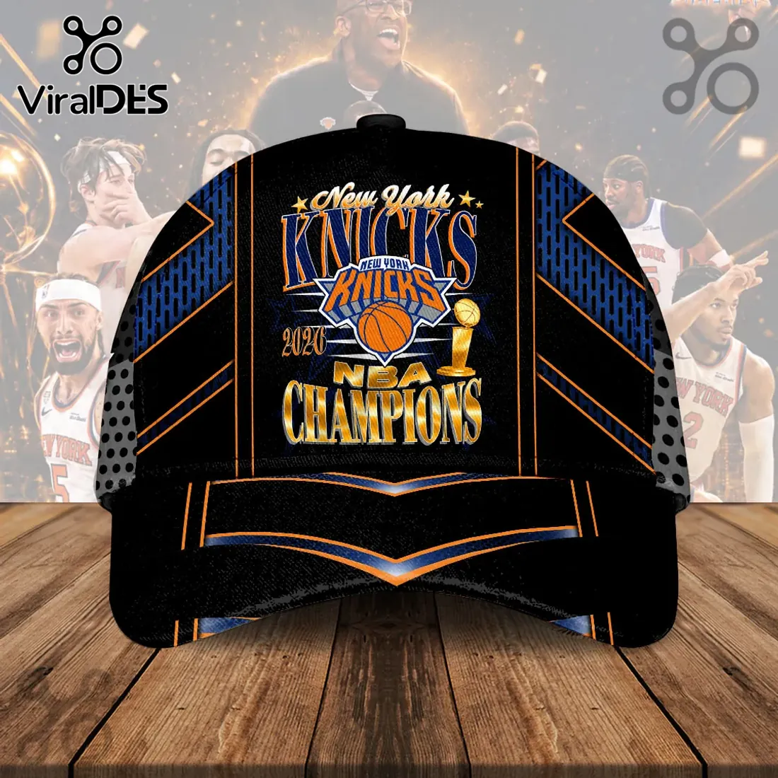 New York Knicks 2026 NBA Champions Black Baseball Cap New York Knicks 2026 NBA Champions Black Baseball Cap