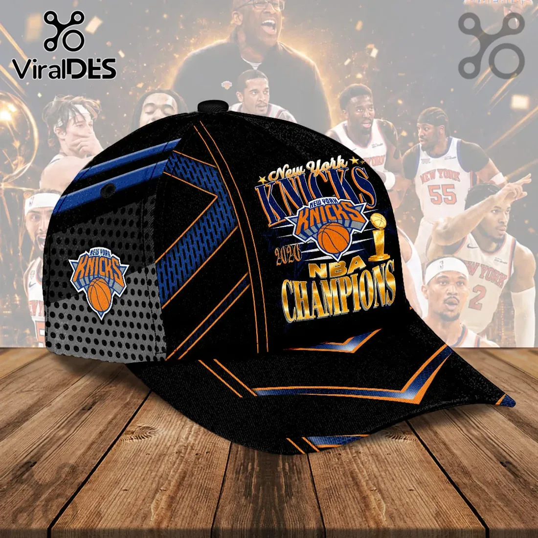 New York Knicks 2026 NBA Champions Black Baseball Cap New York Knicks 2026 NBA Champions Black Baseball Cap