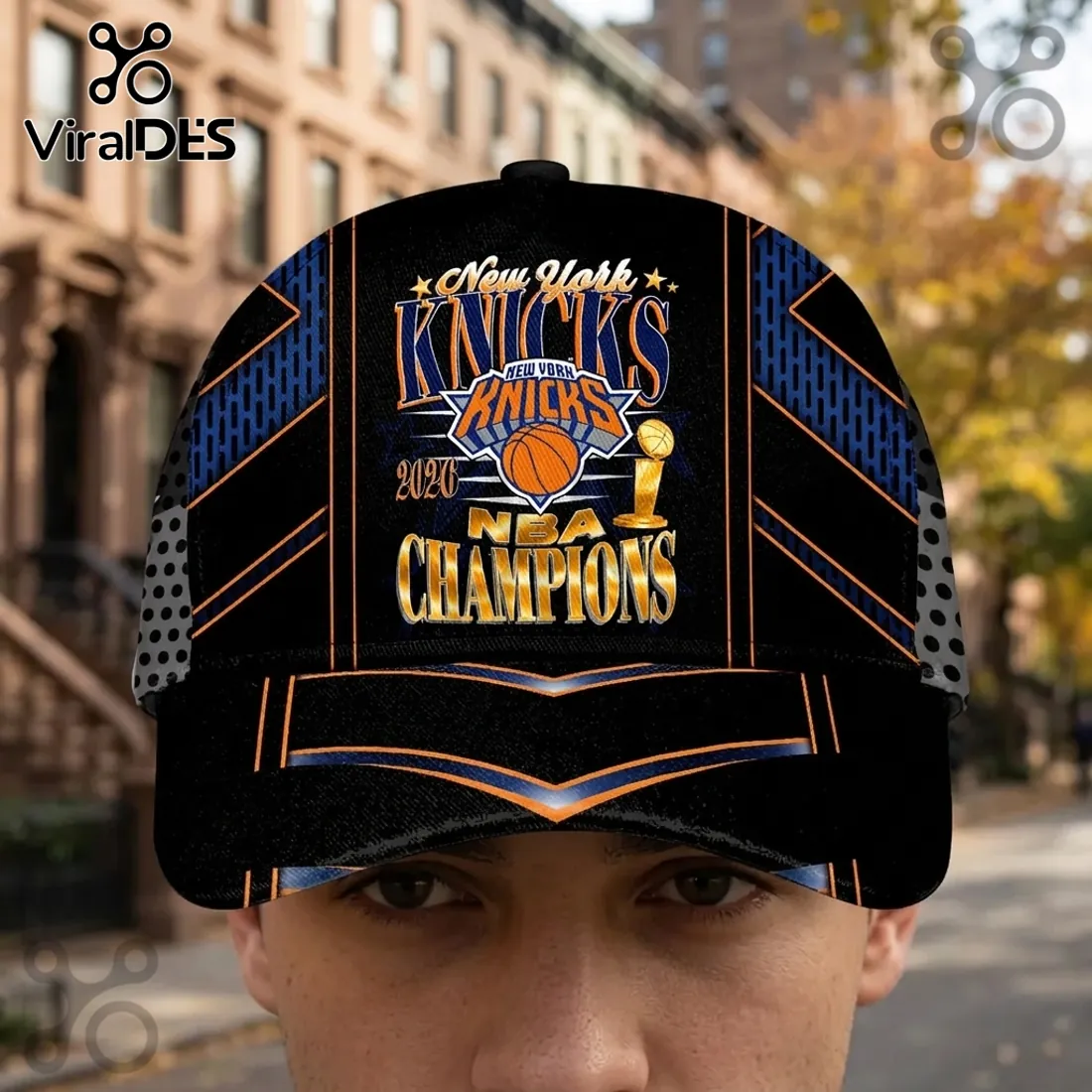 New York Knicks 2026 NBA Champions Black Baseball Cap New York Knicks 2026 NBA Champions Black Baseball Cap