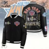 Pelle Pelle New York Knicks Orange Black Varsity Jacket Pelle Pelle New York Knicks Orange Black Varsity Jacket