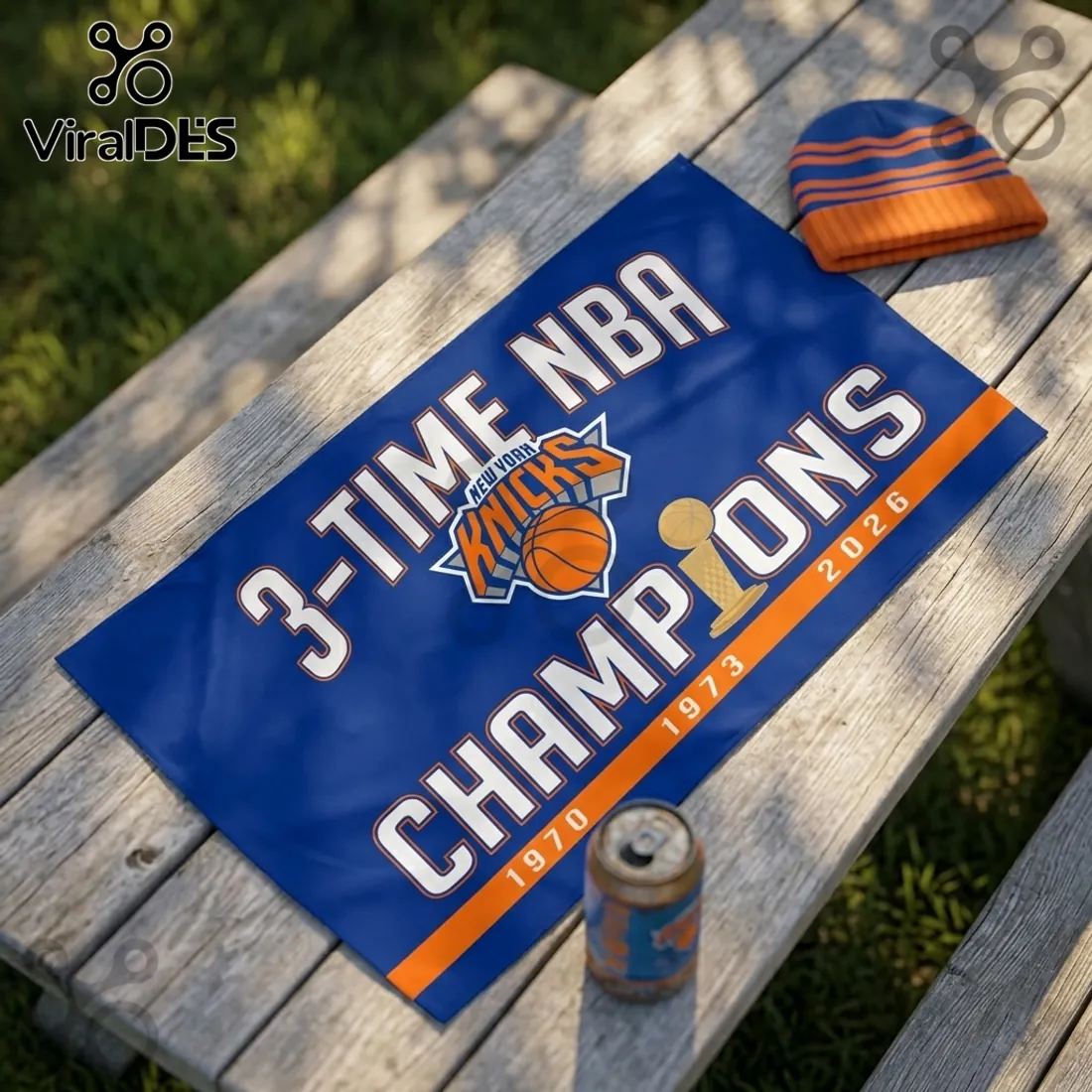 New York Knicks 3-Time NBA Champions House Flag New York Knicks 3-Time NBA Champions House Flag