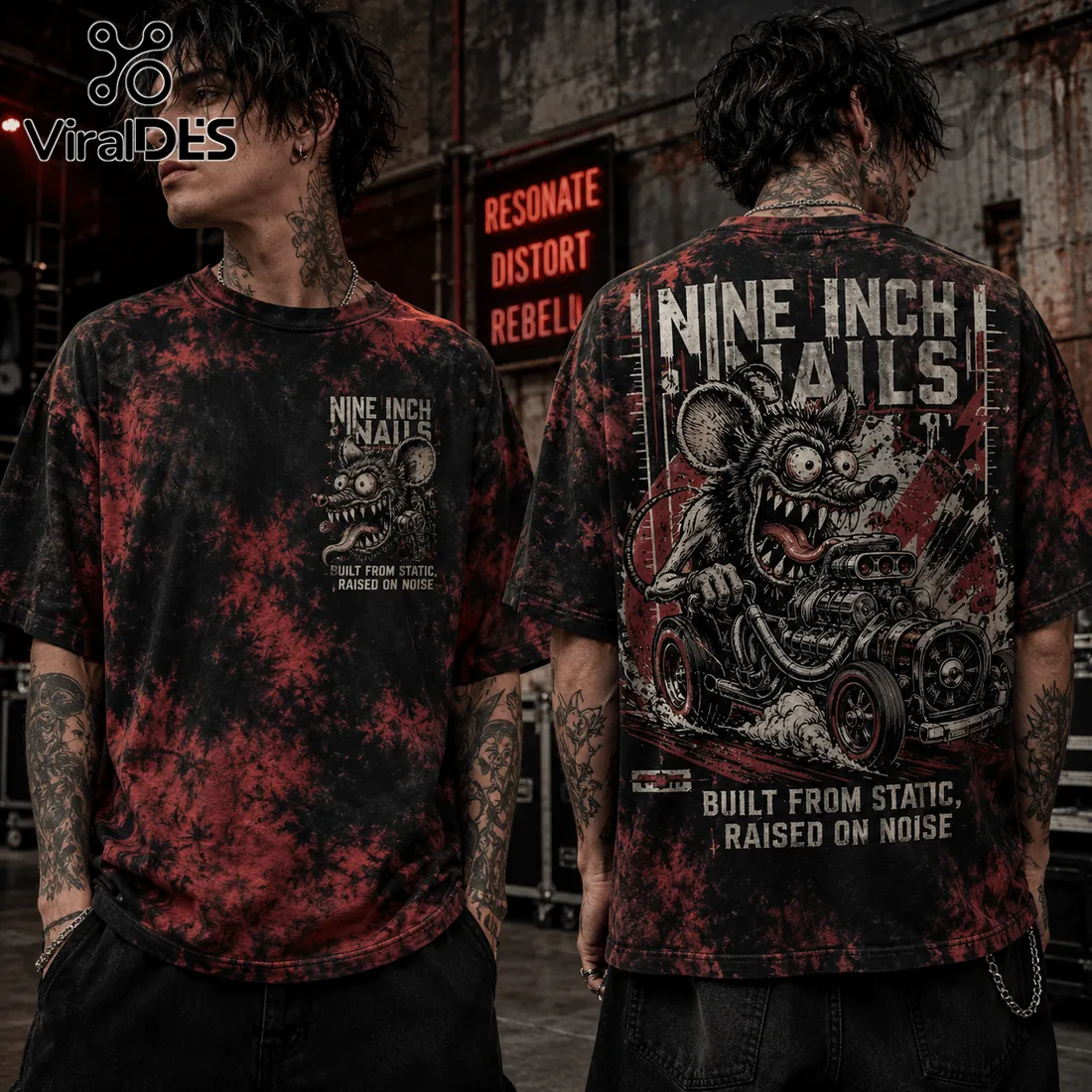 Nine Inch Nails Tie Dye Mascot T-Shirt Nine Inch Nails Tie Dye Mascot T-Shirt