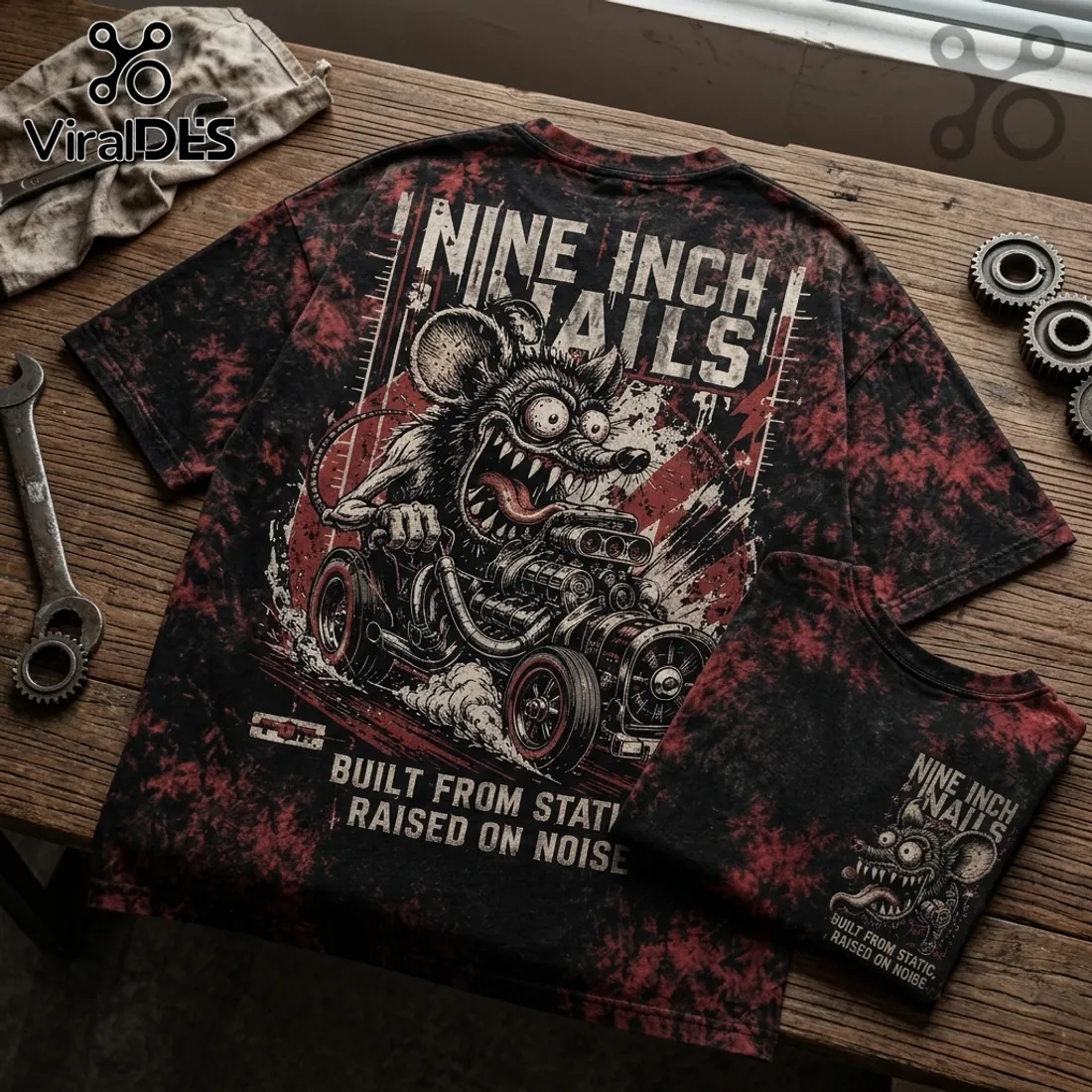Nine Inch Nails Tie Dye Mascot T-Shirt Nine Inch Nails Tie Dye Mascot T-Shirt