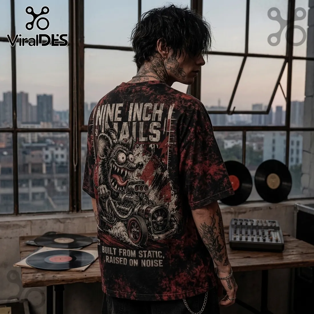 Nine Inch Nails Tie Dye Mascot T-Shirt Nine Inch Nails Tie Dye Mascot T-Shirt