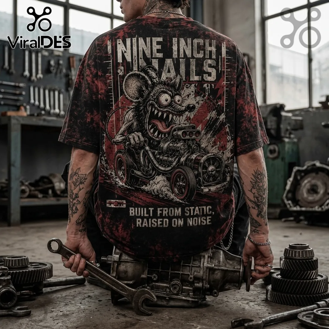 Nine Inch Nails Tie Dye Mascot T-Shirt Nine Inch Nails Tie Dye Mascot T-Shirt