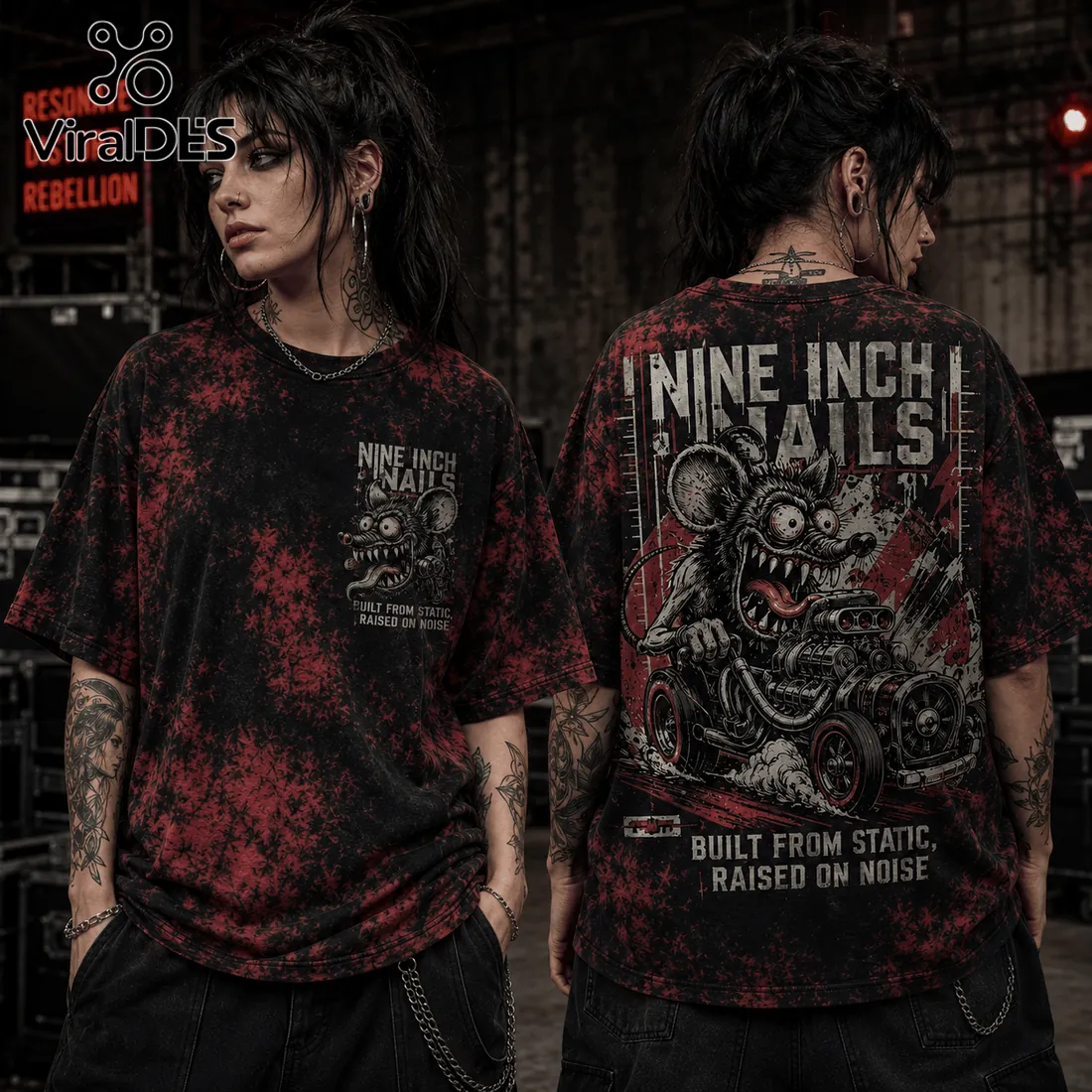 Nine Inch Nails Tie Dye Mascot T-Shirt Nine Inch Nails Tie Dye Mascot T-Shirt