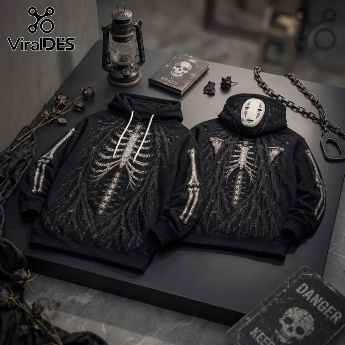 No Face Kaonashi Skeleton Streetwear Hoodie No Face Kaonashi Skeleton Streetwear Hoodie