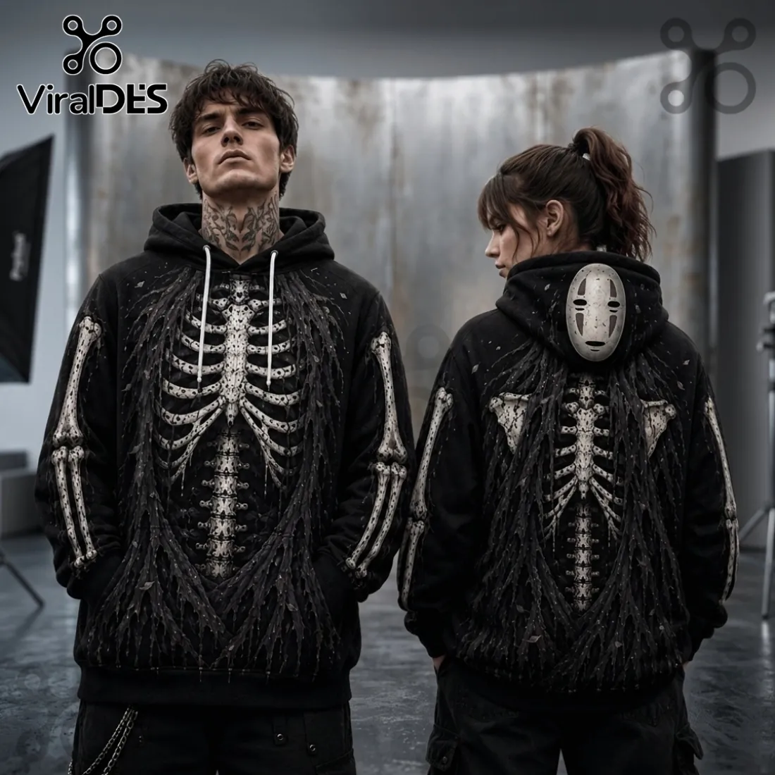 No Face Kaonashi Skeleton Streetwear Hoodie No Face Kaonashi Skeleton Streetwear Hoodie