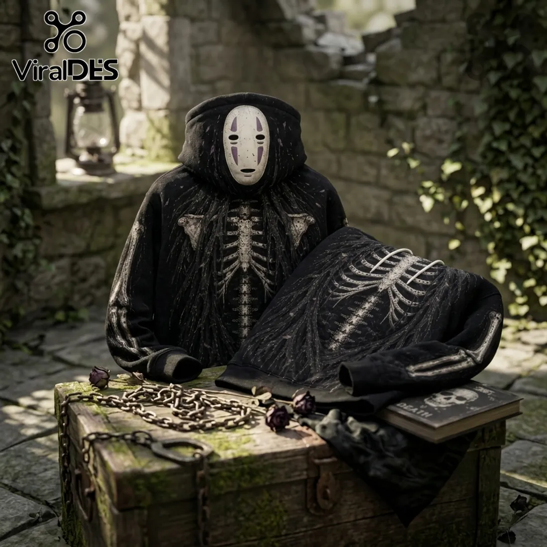 No Face Kaonashi Skeleton Streetwear Hoodie No Face Kaonashi Skeleton Streetwear Hoodie