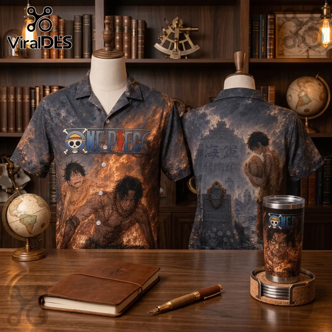 One Piece Ace Portgas D Fire Hawaiian Shirt One Piece Ace Portgas D Fire Hawaiian Shirt