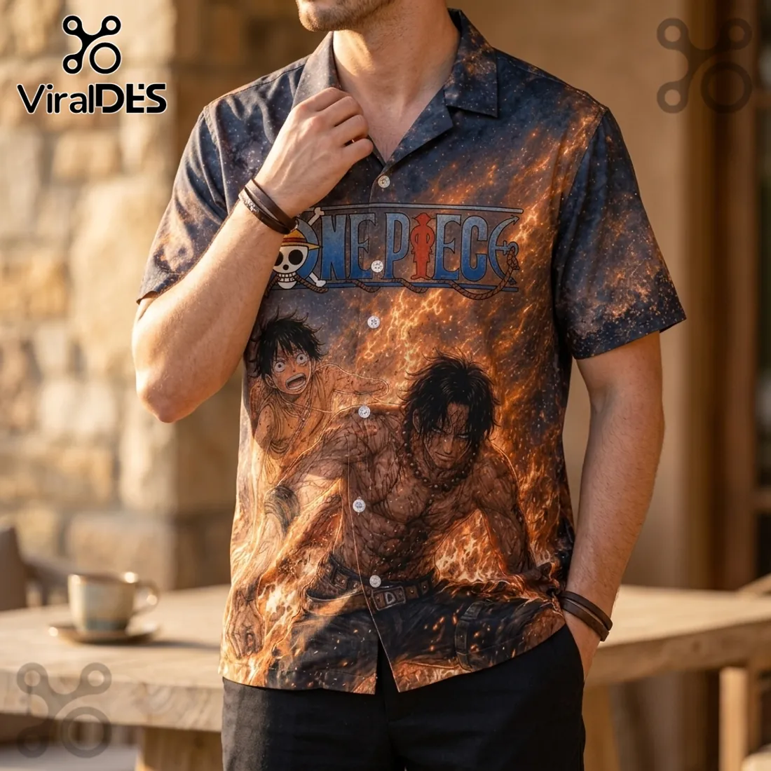 One Piece Ace Portgas D Fire Hawaiian Shirt One Piece Ace Portgas D Fire Hawaiian Shirt