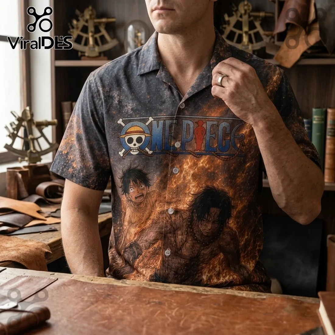 One Piece Ace Portgas D Fire Hawaiian Shirt One Piece Ace Portgas D Fire Hawaiian Shirt