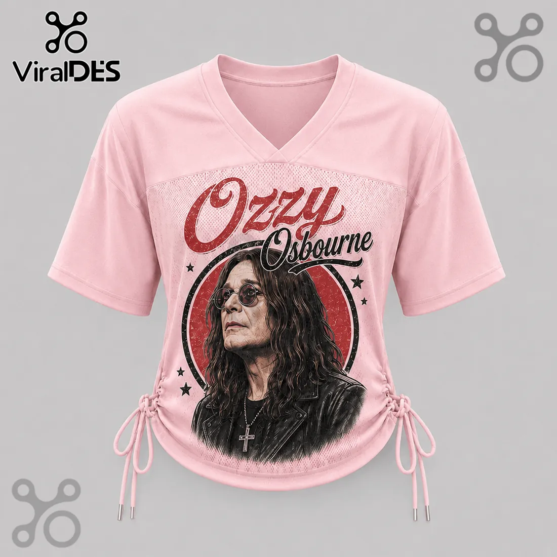 Ozzy Osbourne Crazy Train Pink Lace-Up Jersey Ozzy Osbourne Crazy Train Pink Lace-Up Jersey