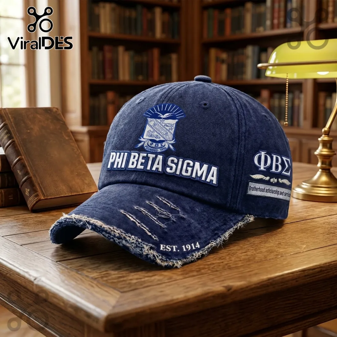 Phi Beta Sigma Est 1914 Embroidered Distressed Cap Phi Beta Sigma Est 1914 Embroidered Distressed Cap