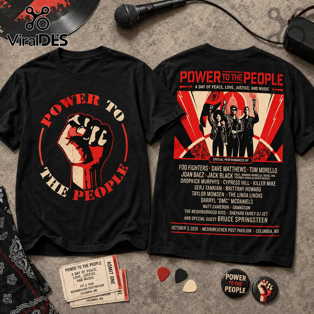 Power to the People 2026 Concert Music Festival T-Shirt Power to the People 2026 Concert Music Festival T-Shirt