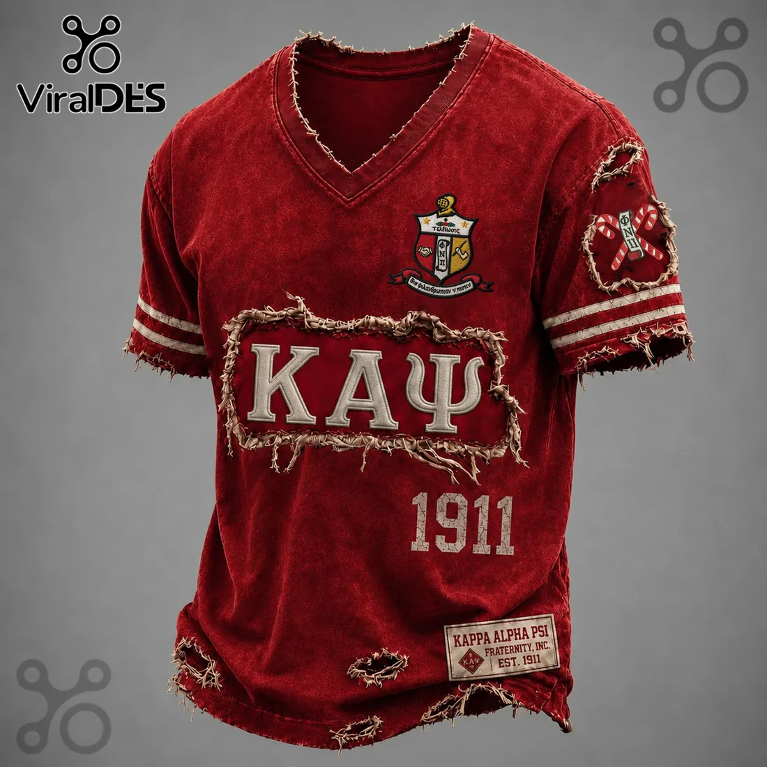 Premium Kappa Alpha Psi 1911 Vintage Red T-Shirt Premium Kappa Alpha Psi 1911 Vintage Red T-Shirt
