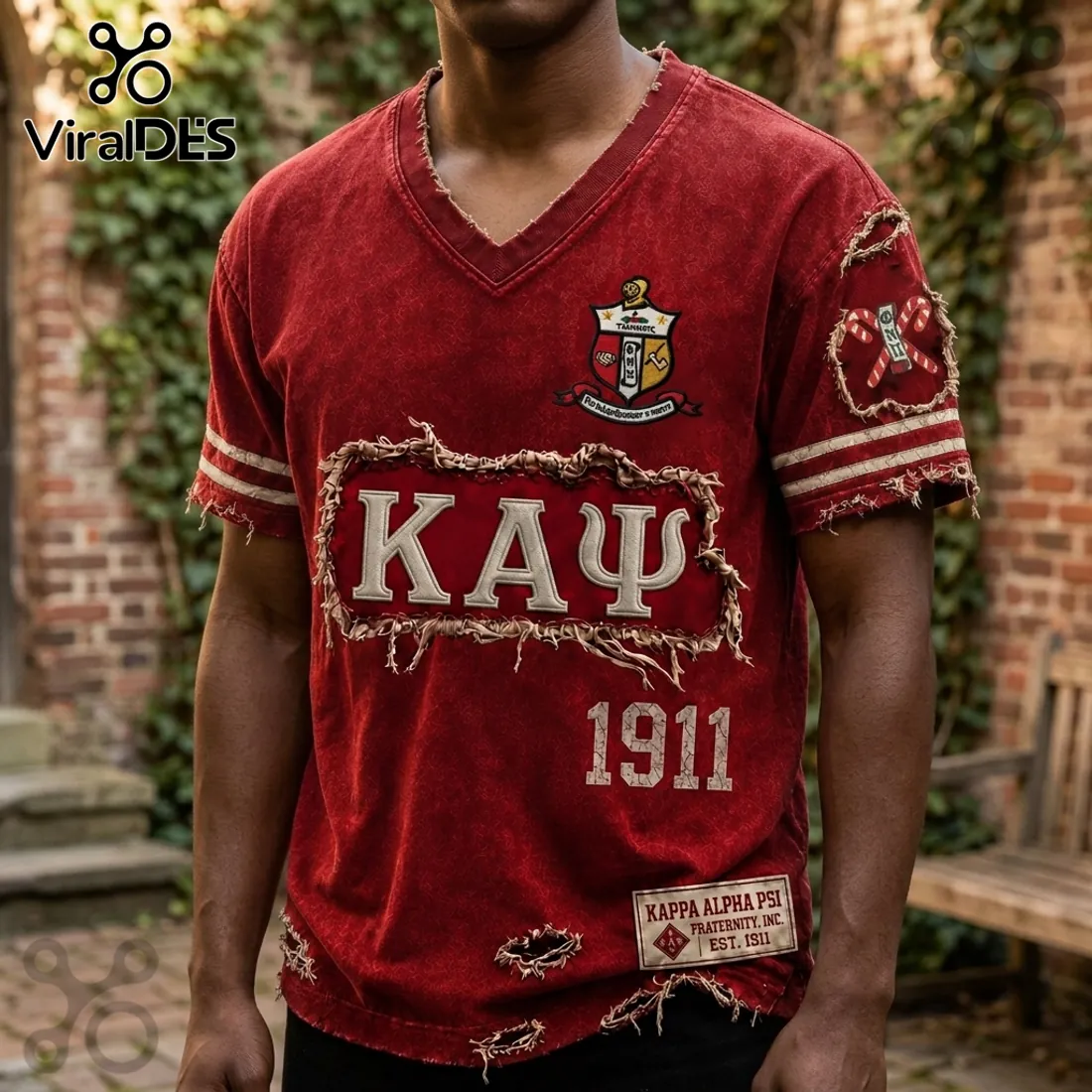 Premium Kappa Alpha Psi 1911 Vintage Red T-Shirt Premium Kappa Alpha Psi 1911 Vintage Red T-Shirt