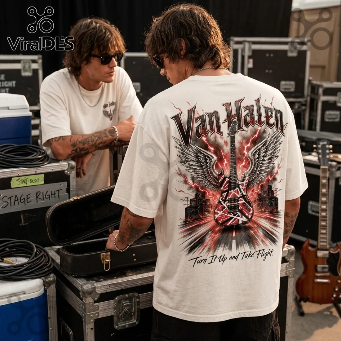 Premium Van Halen Rock Band White T-Shirt Premium Van Halen Rock Band White T-Shirt