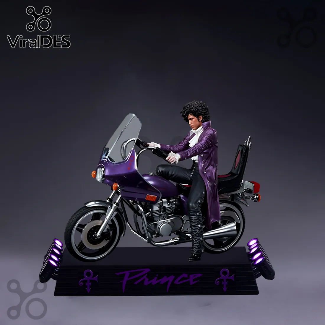 Prince on Honda CM400A Motorcycle Figurine Prince on Honda CM400A Motorcycle Figurine