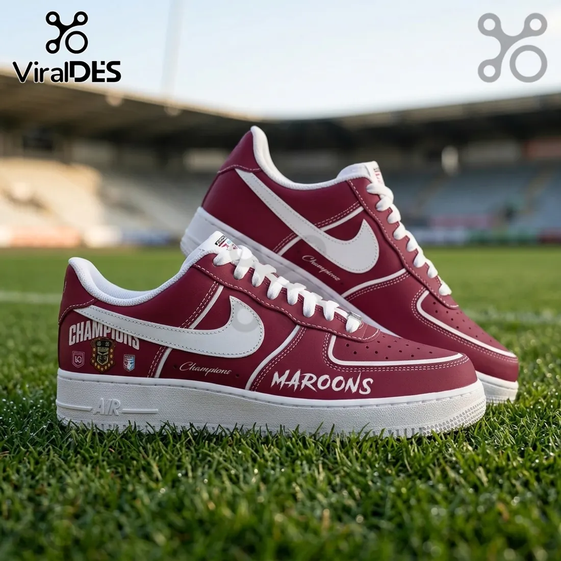 Queensland Maroons Champions Maroon Air Force 1 Sneakers Queensland Maroons Champions Maroon Air Force 1 Sneakers