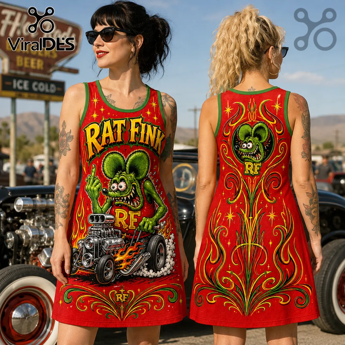 Rat Fink Hot Rod Limited Edition Tank Dress Rat Fink Hot Rod Limited Edition Tank Dress