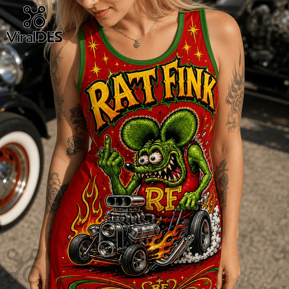 Rat Fink Hot Rod Limited Edition Tank Dress Rat Fink Hot Rod Limited Edition Tank Dress