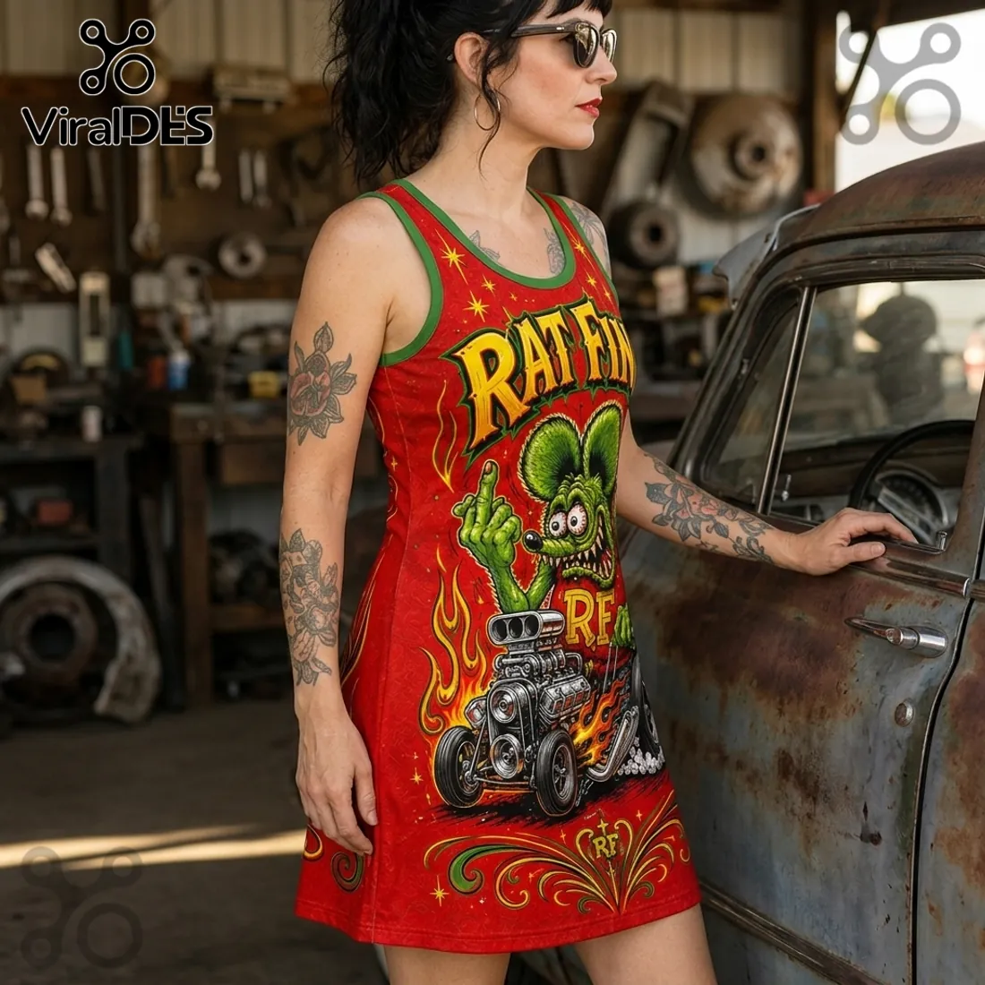 Rat Fink Hot Rod Limited Edition Tank Dress Rat Fink Hot Rod Limited Edition Tank Dress
