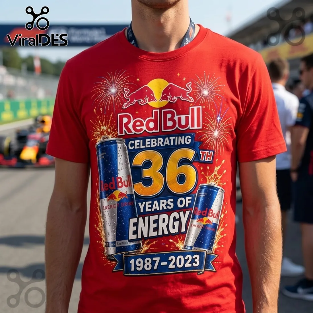 Red Bull 36 Years Anniversary Red T-Shirt Red Bull 36 Years Anniversary Red T-Shirt
