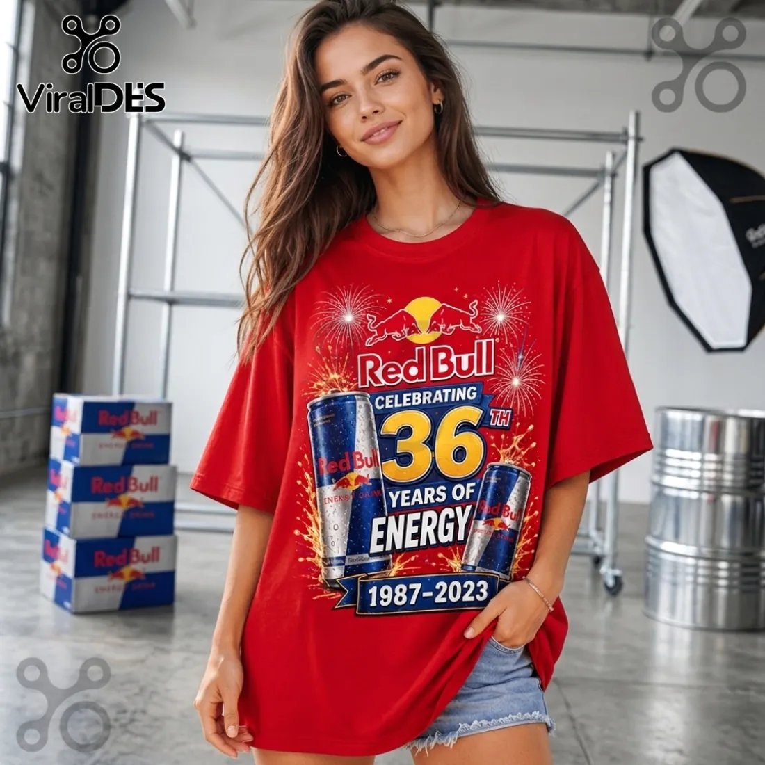 Red Bull 36 Years Anniversary Red T-Shirt Red Bull 36 Years Anniversary Red T-Shirt