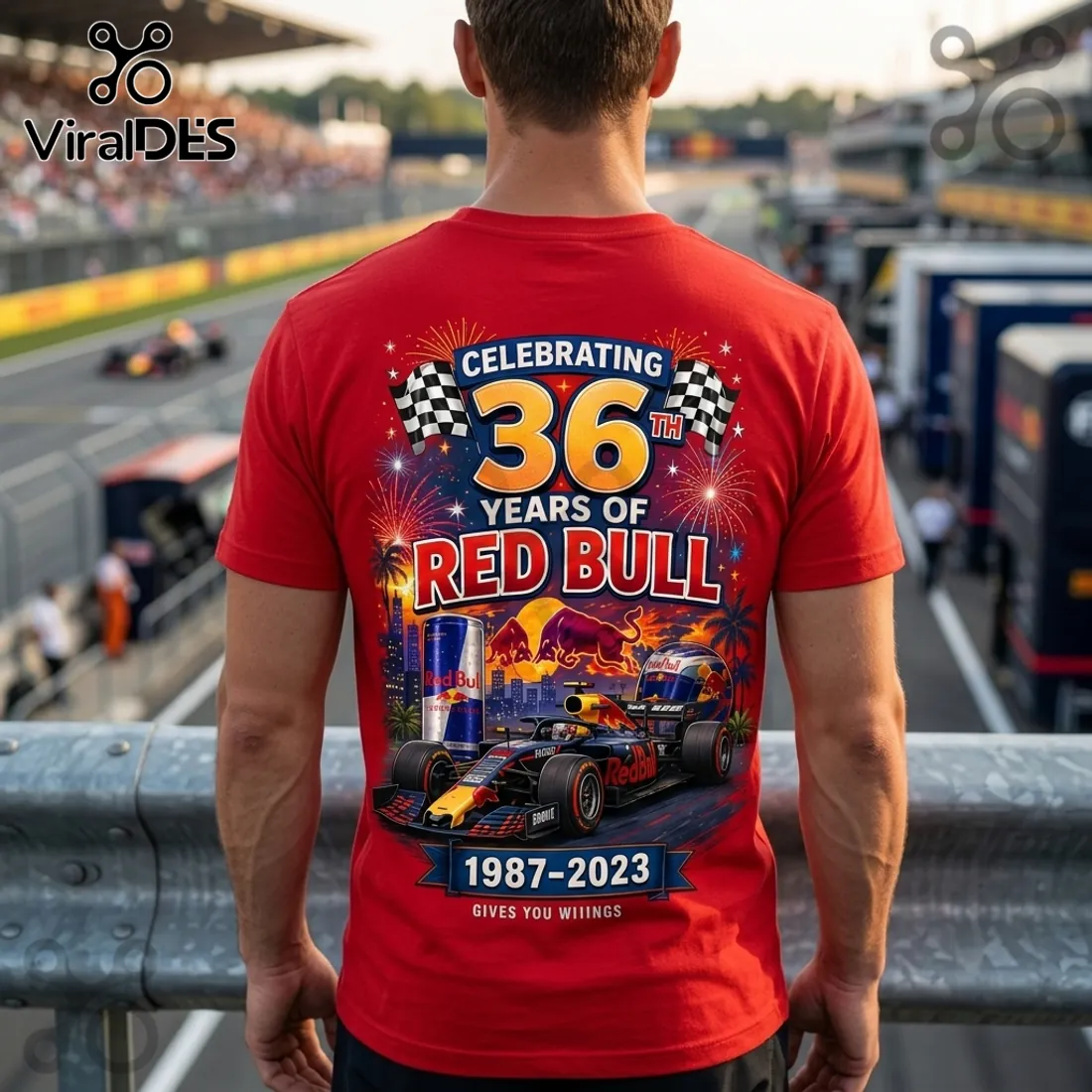 Red Bull 36 Years Anniversary Red T-Shirt Red Bull 36 Years Anniversary Red T-Shirt