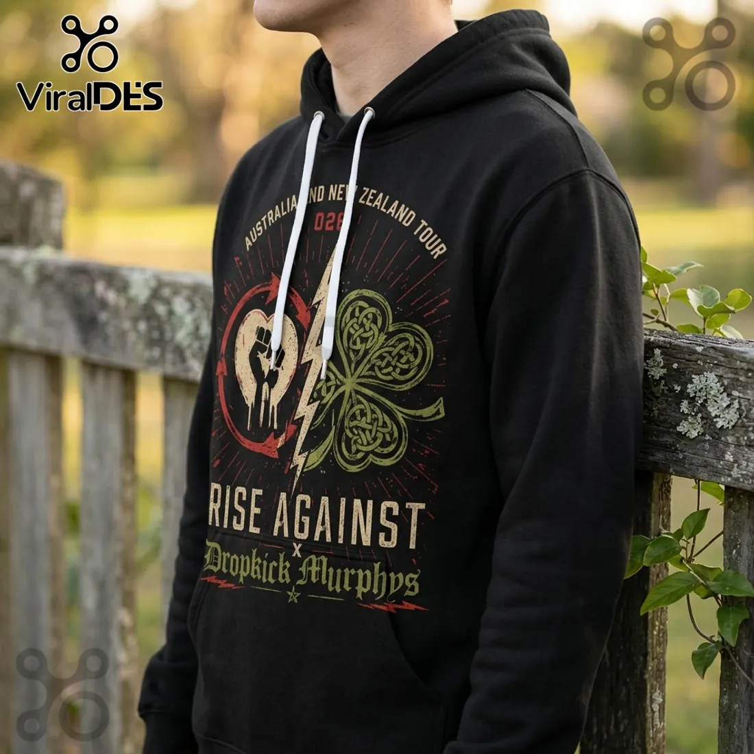 Rise Against x Dropkick Murphys 2026 Tour Black Hoodie Rise Against x Dropkick Murphys 2026 Tour Black Hoodie