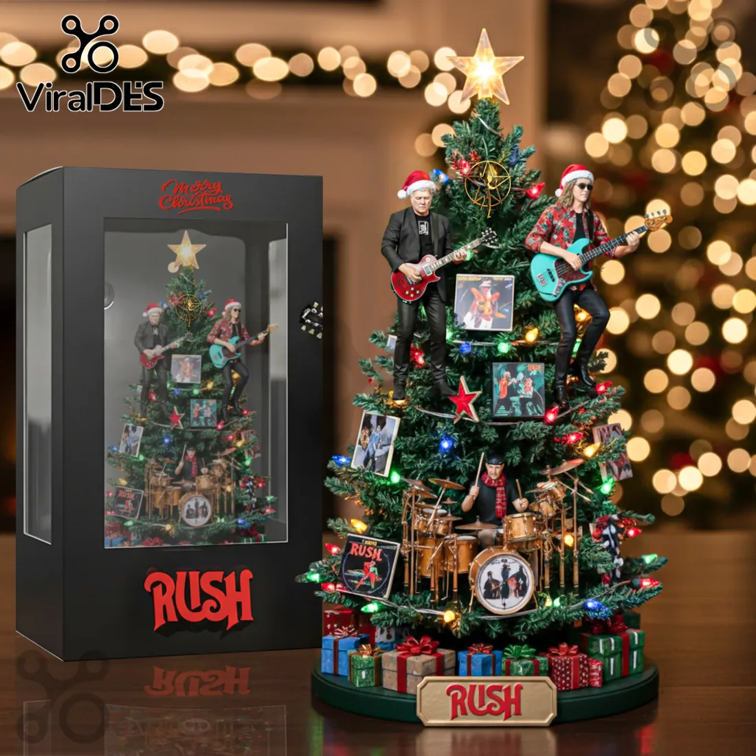 Rush Band Lighted Musical Holiday Tree Sculpture Rush Band Lighted Musical Holiday Tree Sculpture