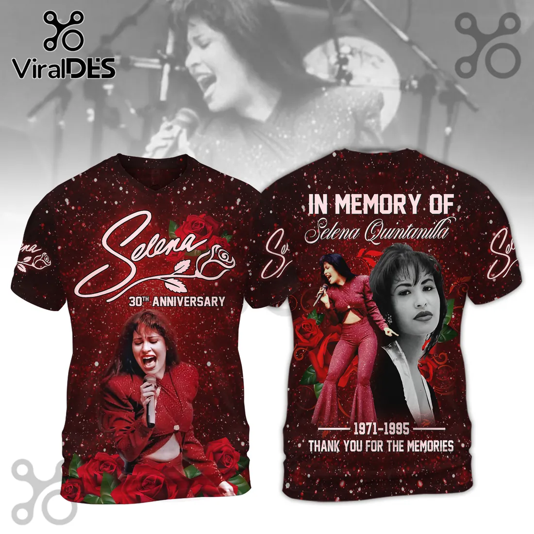 Selena Quintanilla 30th Anniversary Red Rose Hoodie Selena Quintanilla 30th Anniversary Red Rose Hoodie