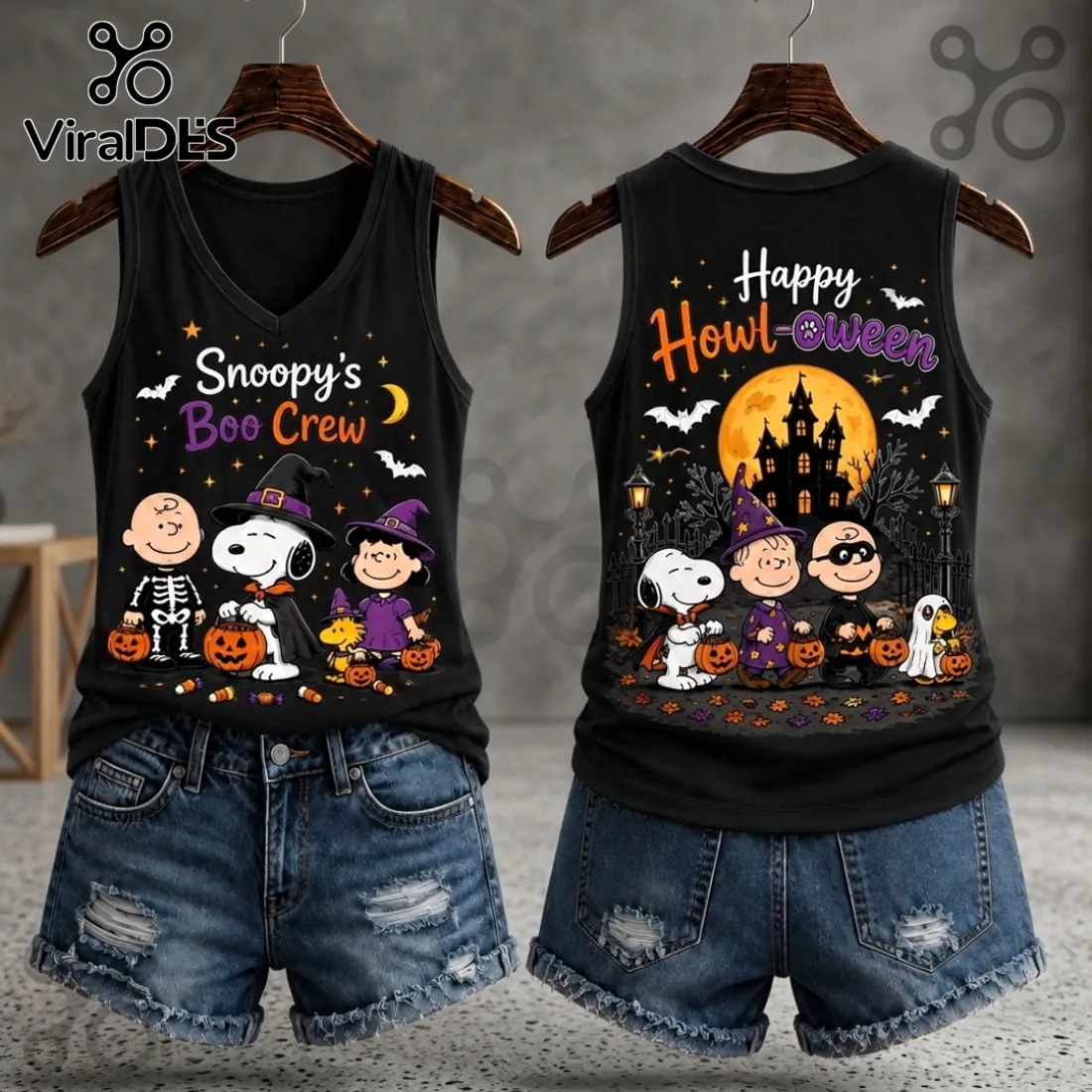 Snoopy Boo Crew Halloween 2026 V-Neck Tank Top Snoopy Boo Crew Halloween 2026 V-Neck Tank Top