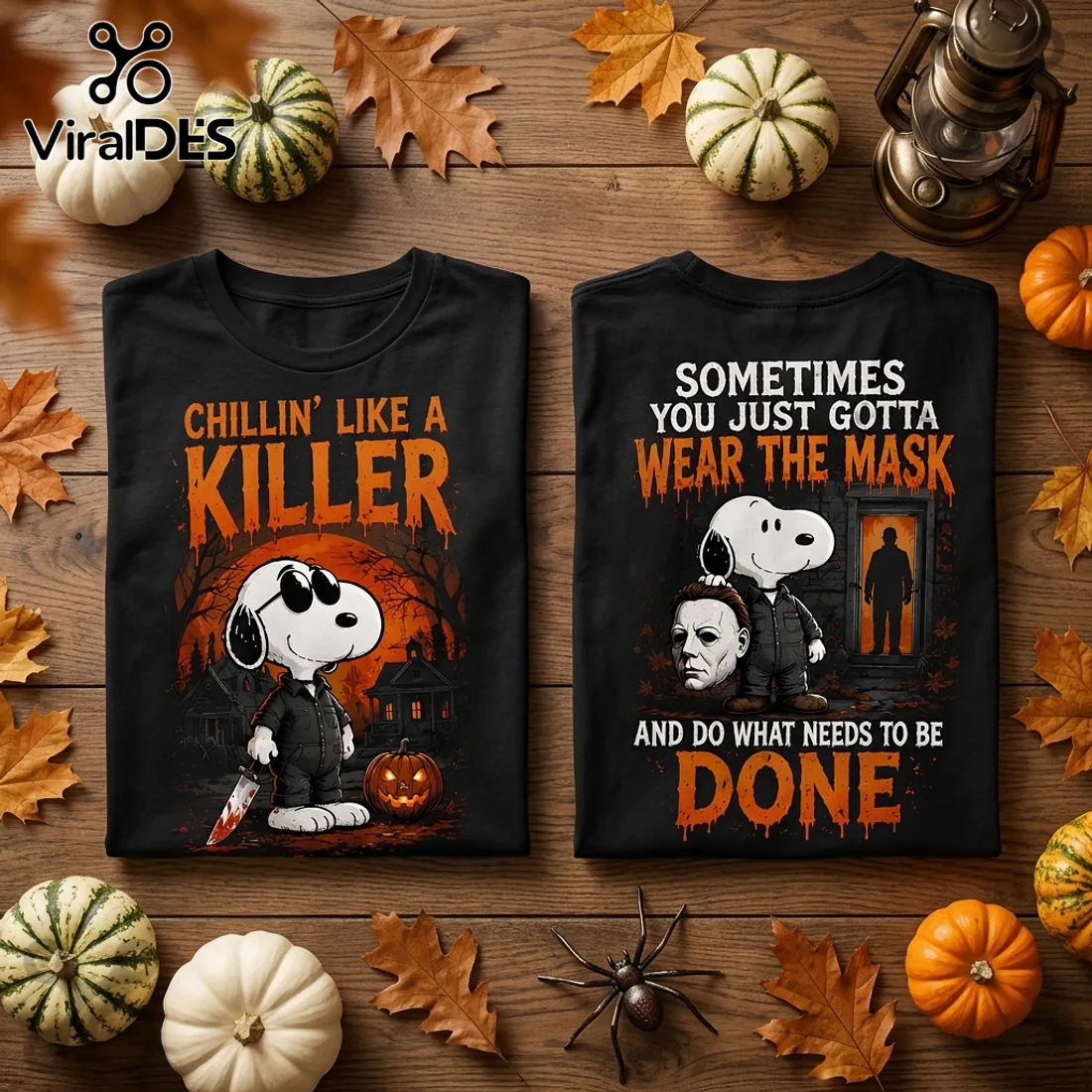 Snoopy Halloween Michael Myers Chillin Killer T-Shirt Snoopy Halloween Michael Myers Chillin Killer T-Shirt