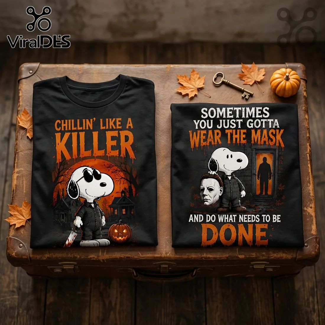 Snoopy Halloween Michael Myers Chillin Killer T-Shirt Snoopy Halloween Michael Myers Chillin Killer T-Shirt